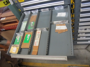 STANLEY VIDMAR HEAVY DUTY 12-DRAWER PARTS CABINET W/ CONTENTS (W-50) LOADING & HANDLING FEE $25-